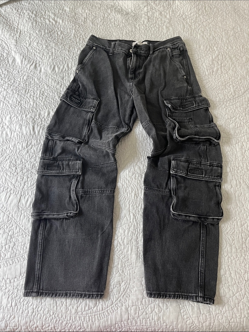 PacSun Black Washed Cargo Jeans